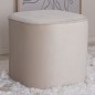 Venture Home Hocker Piff 44x44x41 cm Samt Weiß Venture Home Hocker Piff 44x44x41 cm Samt Weiß
