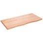 vidaXL Waschtischplatte Hellbraun 100x50x(2-4) cm Massivholz Behandelt