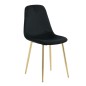 Venture Home Esszimmerstühle 2 Stk. Polar Samt Schwarz und Messing Venture Home Esszimmerstühle 2 Stk. Polar Samt Schwarz und Messing