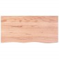 vidaXL Waschtischplatte Hellbraun 100x50x(2-4) cm Massivholz Behandelt