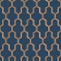 DUTCH WALLCOVERINGS Tapete Geometric Blau und Golden DUTCH WALLCOVERINGS Tapete Geometric Blau und Golden