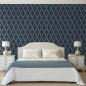 DUTCH WALLCOVERINGS Tapete Geometric Blau und Golden DUTCH WALLCOVERINGS Tapete Geometric Blau und Golden