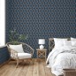 DUTCH WALLCOVERINGS Tapete Geometric Blau und Golden DUTCH WALLCOVERINGS Tapete Geometric Blau und Golden