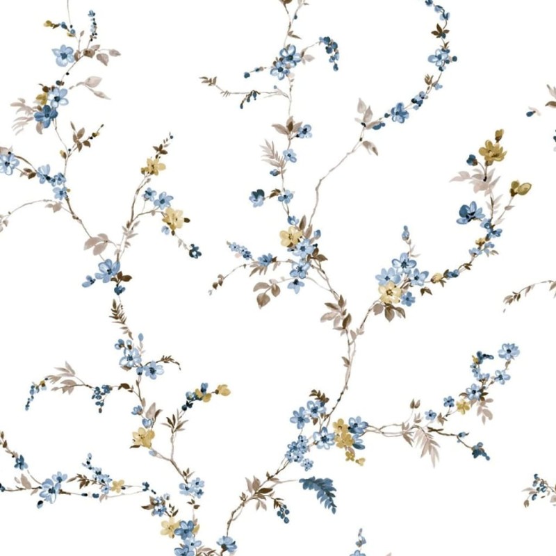 Noordwand Tapete Blooming Garden 6 Floral Strands Weiß und Blau Noordwand Tapete Blooming Garden 6 Floral Strands Weiß und Blau
