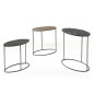 Rousseau 3-tlg. Beistelltisch-Set Tanto Metall Schwarz und Golden Rousseau 3-tlg. Beistelltisch-Set Tanto Metall Schwarz und Golden