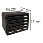 Exacompta Schubladenbox Store-Box mit 7 Laden Glänzend Schwarz Exacompta Schubladenbox Store-Box mit 7 Laden Glänzend Schwarz