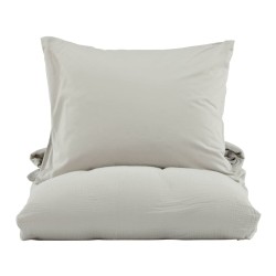 Venture Home Bettwäsche-Set Mila 200x150 cm Baumwolle Hellgrau