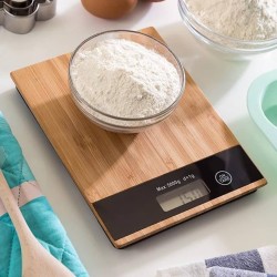 Excellent Houseware Küchenwaage 5 kg Bambus