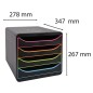 Exacompta Big-Box Schubladenbox Black Office mit 4 Laden Schwarz Exacompta Big-Box Schubladenbox Black Office mit 4 Laden Schwarz