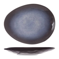 Cosy & Trendy Flache Teller Sapphire 6 Stk Oval 14,5x11,5cm Saphirblau