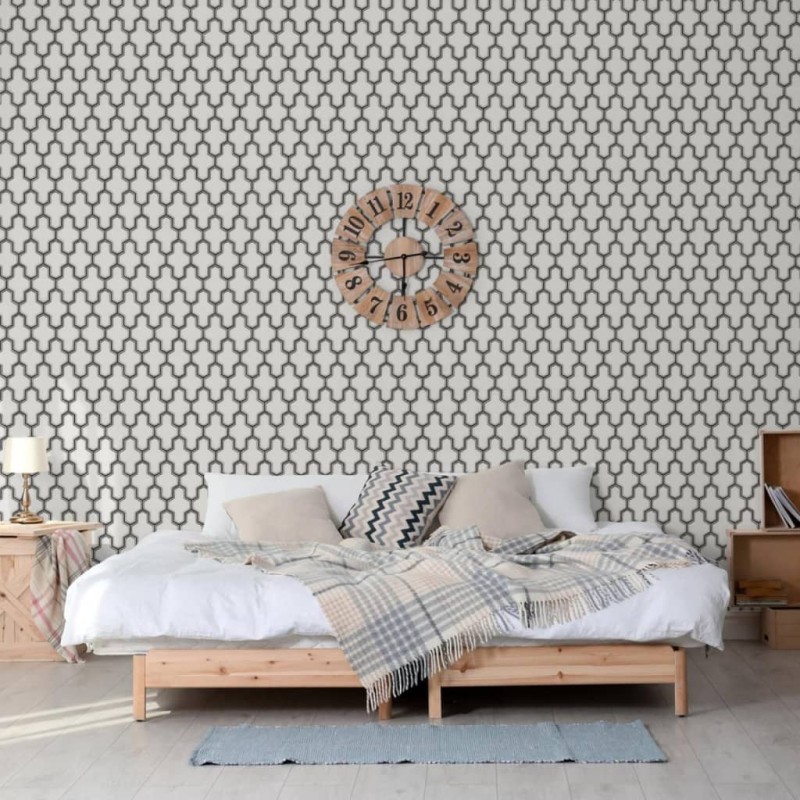 DUTCH WALLCOVERINGS Tapete Geometric Weiß und Schwarz DUTCH WALLCOVERINGS Tapete Geometric Weiß und Schwarz