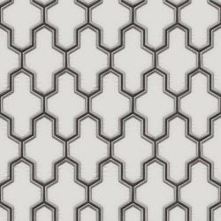 DUTCH WALLCOVERINGS Tapete Geometric Weiß und Schwarz