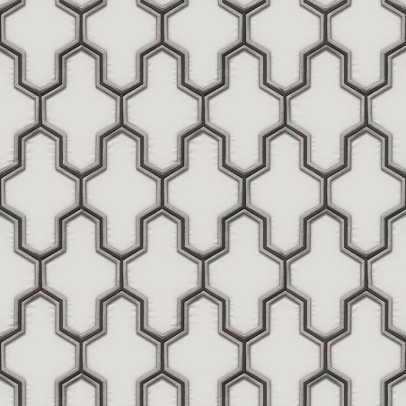DUTCH WALLCOVERINGS Tapete Geometric Weiß und Schwarz