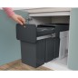 Hailo Einbau-Mülleimer EcoLine 3x10L Schwarz Hailo Einbau-Mülleimer EcoLine 3x10L Schwarz