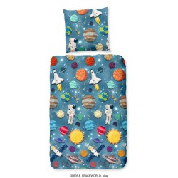 Good Morning Kinder-Bettwäsche-Set Spaceworld 135×200 cm