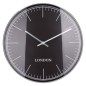 H&S Collection Wanduhr mit Silberrand London Schwarz und Silbern H&S Collection Wanduhr mit Silberrand London Schwarz und Silbern