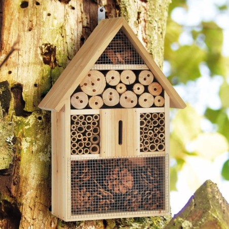 HI Insektenhotel Holz Natur 31x10x48 cm 