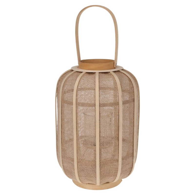 H&S Collection Hängelaterne Rattan 28x40 cm Beige H&S Collection Hängelaterne Rattan 28x40 cm Beige