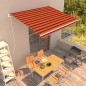 vidaXL Automatisch Einziehbare Markise 400×300 cm Orange und Braun vidaXL Automatisch Einziehbare Markise 400×300 cm Orange und Braun