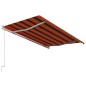 vidaXL Automatisch Einziehbare Markise 400×300 cm Orange und Braun vidaXL Automatisch Einziehbare Markise 400×300 cm Orange und Braun