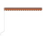 vidaXL Automatisch Einziehbare Markise 400×300 cm Orange und Braun vidaXL Automatisch Einziehbare Markise 400×300 cm Orange und Braun