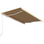 vidaXL Automatisch Einziehbare Markise 400×300 cm Gelb und Weiß vidaXL Automatisch Einziehbare Markise 400×300 cm Gelb und Weiß