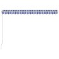 vidaXL Einziehbare Markise Handbetrieben 450 x 300 cm Blau und Weiß vidaXL Einziehbare Markise Handbetrieben 450 x 300 cm Blau und Weiß