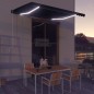 vidaXL Einziehbare Markise mit Windsensor & LED 400x300cm Anthrazit vidaXL Einziehbare Markise mit Windsensor & LED 400x300cm Anthrazit