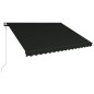 vidaXL Einziehbare Markise mit Windsensor & LED 400x300cm Anthrazit vidaXL Einziehbare Markise mit Windsensor & LED 400x300cm Anthrazit