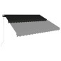 vidaXL Einziehbare Markise mit Windsensor & LED 400x300cm Anthrazit vidaXL Einziehbare Markise mit Windsensor & LED 400x300cm Anthrazit