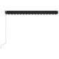 vidaXL Einziehbare Markise mit Windsensor & LED 400x300cm Anthrazit vidaXL Einziehbare Markise mit Windsensor & LED 400x300cm Anthrazit