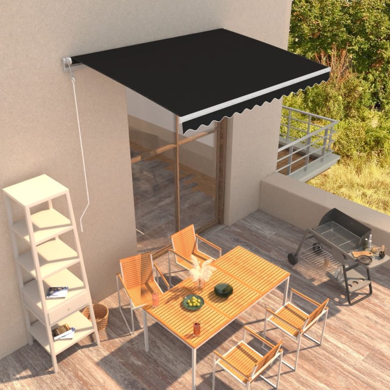 vidaXL Automatisch Einziehbare Markise 350×250 cm Anthrazit vidaXL Automatisch Einziehbare Markise 350×250 cm Anthrazit