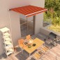 vidaXL Einziehbare Markise Handbetrieben 300 x 250 cm Orange und Braun vidaXL Einziehbare Markise Handbetrieben 300 x 250 cm Orange und Braun