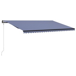 vidaXL Automatisch Einziehbare Markise 600 x 300 cm Blau und Weiß