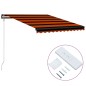 vidaXL Automatisch Einziehbare Markise 300 x 250 cm Orange und Braun vidaXL Automatisch Einziehbare Markise 300 x 250 cm Orange und Braun