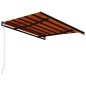 vidaXL Automatisch Einziehbare Markise 300 x 250 cm Orange und Braun vidaXL Automatisch Einziehbare Markise 300 x 250 cm Orange und Braun