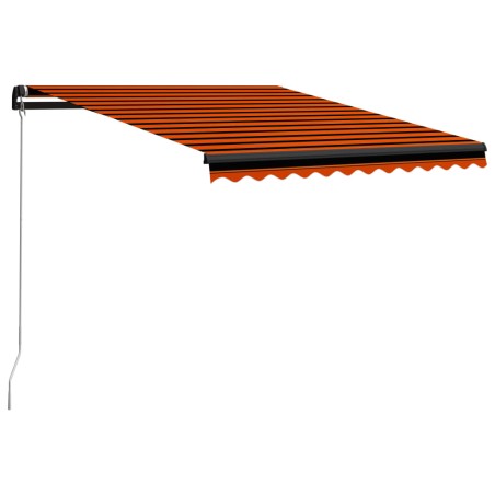 vidaXL Einziehbare Markise Handbetrieben 350 x 250 cm Orange und Braun