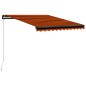vidaXL Einziehbare Markise Handbetrieben 350 x 250 cm Orange und Braun vidaXL Einziehbare Markise Handbetrieben 350 x 250 cm Orange und Braun