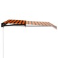 vidaXL Einziehbare Markise Handbetrieben 350 x 250 cm Orange und Braun vidaXL Einziehbare Markise Handbetrieben 350 x 250 cm Orange und Braun