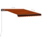 vidaXL Einziehbare Markise Handbetrieben 350 x 250 cm Orange und Braun vidaXL Einziehbare Markise Handbetrieben 350 x 250 cm Orange und Braun