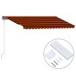 vidaXL Automatisch Einziehbare Markise 400×300 cm Orange und Braun vidaXL Automatisch Einziehbare Markise 400×300 cm Orange und Braun