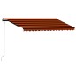 vidaXL Automatisch Einziehbare Markise 400×300 cm Orange und Braun vidaXL Automatisch Einziehbare Markise 400×300 cm Orange und Braun