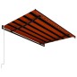 vidaXL Automatisch Einziehbare Markise 400×300 cm Orange und Braun vidaXL Automatisch Einziehbare Markise 400×300 cm Orange und Braun