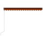 vidaXL Automatisch Einziehbare Markise 400×300 cm Orange und Braun vidaXL Automatisch Einziehbare Markise 400×300 cm Orange und Braun