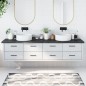 Waschtischplatte Dunkelgrau 220x50x4 cm Massivholz Behandelt Waschtischplatte Dunkelgrau 220x50x4 cm Massivholz Behandelt
