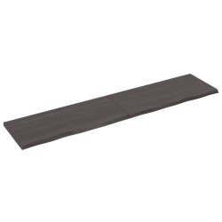 Waschtischplatte Dunkelgrau 220x50x4 cm Massivholz Behandelt