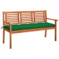 vidaXL 3-Sitzer-Gartenbank mit Auflage 150 cm Massivholz Eukalyptus vidaXL 3-Sitzer-Gartenbank mit Auflage 150 cm Massivholz Eukalyptus