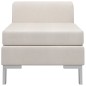 vidaXL Mittelsofa Modular mit Auflage Stoff Cremeweiß vidaXL Mittelsofa Modular mit Auflage Stoff Cremeweiß