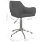 vidaXL Esszimmerstühle 2 Stk. Drehbar Dunkelgrau Stoff vidaXL Esszimmerstühle 2 Stk. Drehbar Dunkelgrau Stoff
