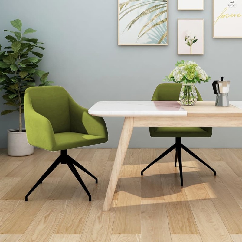 vidaXL Esszimmerstühle 2 Stk. Hellgrün Samt vidaXL Esszimmerstühle 2 Stk. Hellgrün Samt